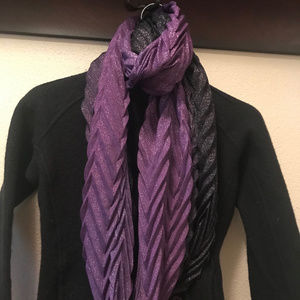 Black and Purple Ombre Sparkle Scarf